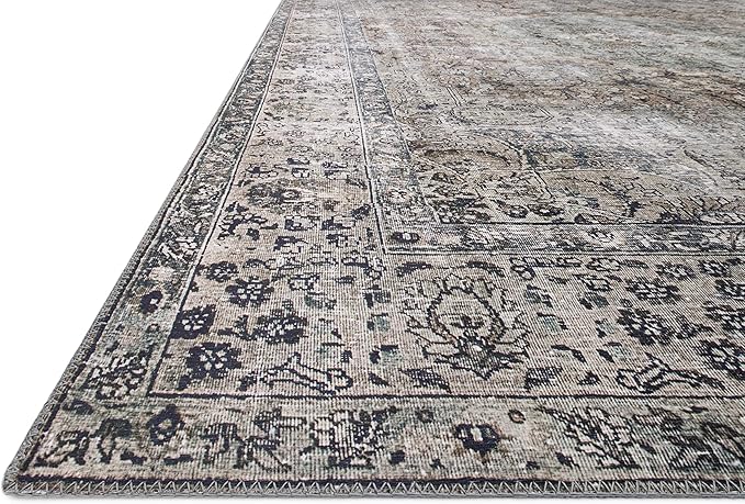 Loloi Layla Collection LAY-06 Taupe/Stone 3'-6" x 5'-6" .13" Thick Accent Rug - Image 4