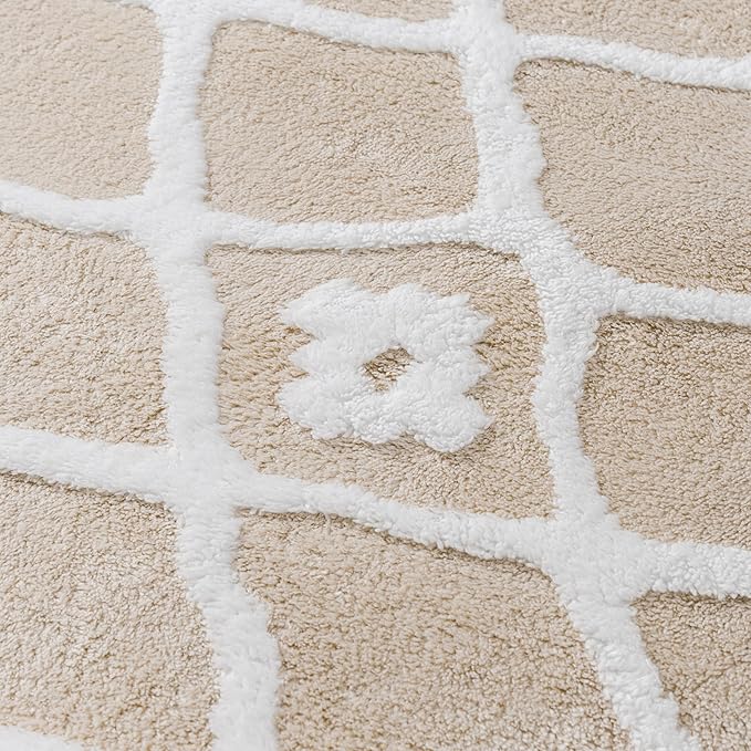 Ivory 4x6 Area Rug Moroccan Shag Office Washable Carpet Soft Non Shedding - Image 6