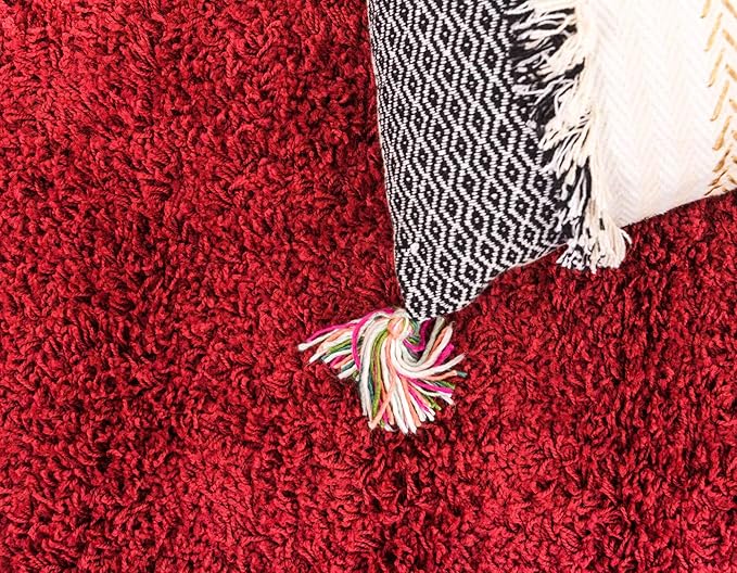 Unique Loom Solid Shag Collection Area Rug - Image 5