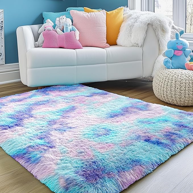 PAGISOFE Machine Washable Rainbow Runner Rugs by PAGISOFE