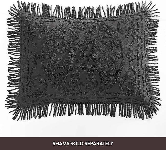 Beatrice Home Fashions Medallion Chenille Bedspread - Image 6