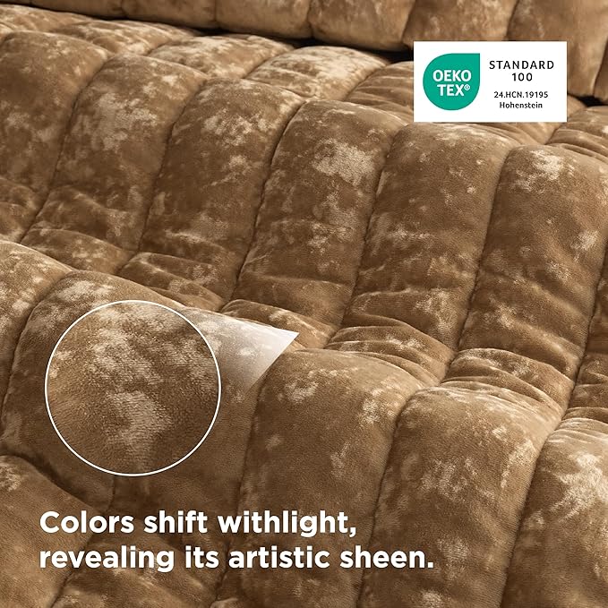 Bedsure Velvet Quilt King Size Set - Image 6