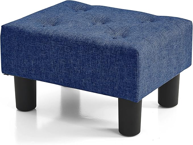 BRIAN & DANY Small Foot Stool, Linen Foot Stools by BRIANDANY
