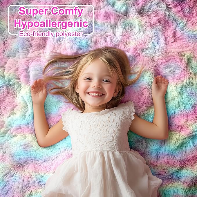 PAGISOFE Machine Washable Rainbow Runner Rugs - Image 2