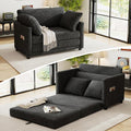 51" Loveseat Sleeper Sofa Bed, Chenille Convertible Floor Sofa Bed by kakuboohi