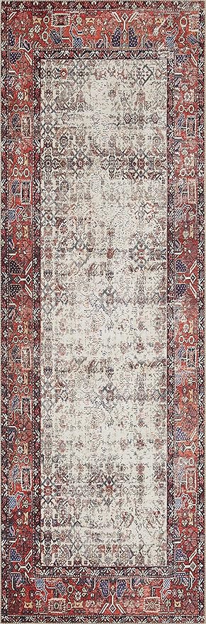 Loloi Layla Collection LAY-12 Ivory/Brick 9'-0" x 12'-0" .13" Thick Area Rug - Image 5