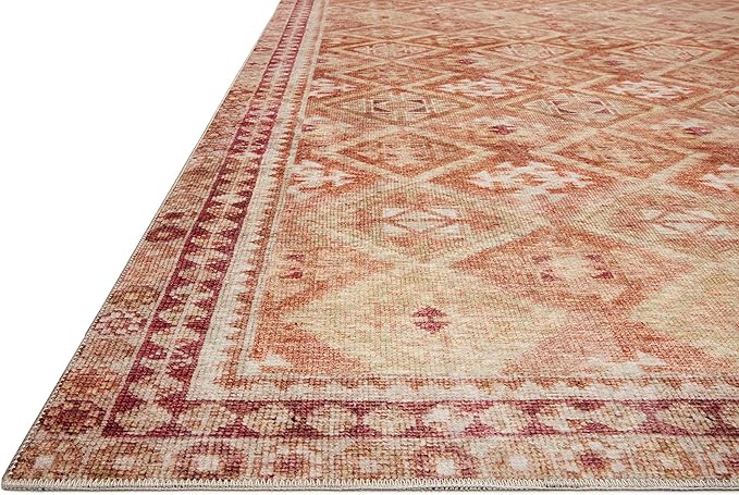 Loloi Layla Collection LAY-16 Natural/Spice 9'-0" x 12'-0" .13" Thick Area Rug - Image 4