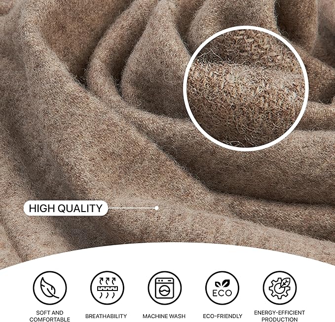 | Wool Blanket/Throw | 100% New Zealand Wool | Perfect - Image 3