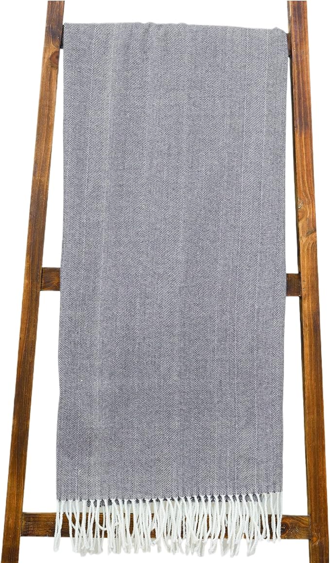 Alashan Cotton Acrylic Adirondack Herringbone Woven Throw by Alashan