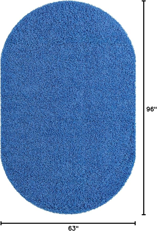 Unique Loom Solid Shag Collection Area Rug - Image 2