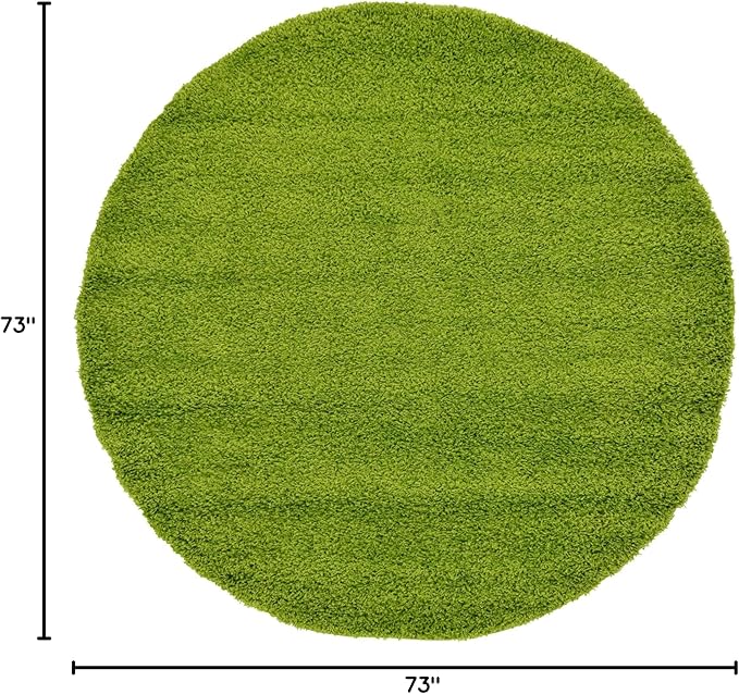 Unique Loom Solid Shag Collection Area Rug - Image 2