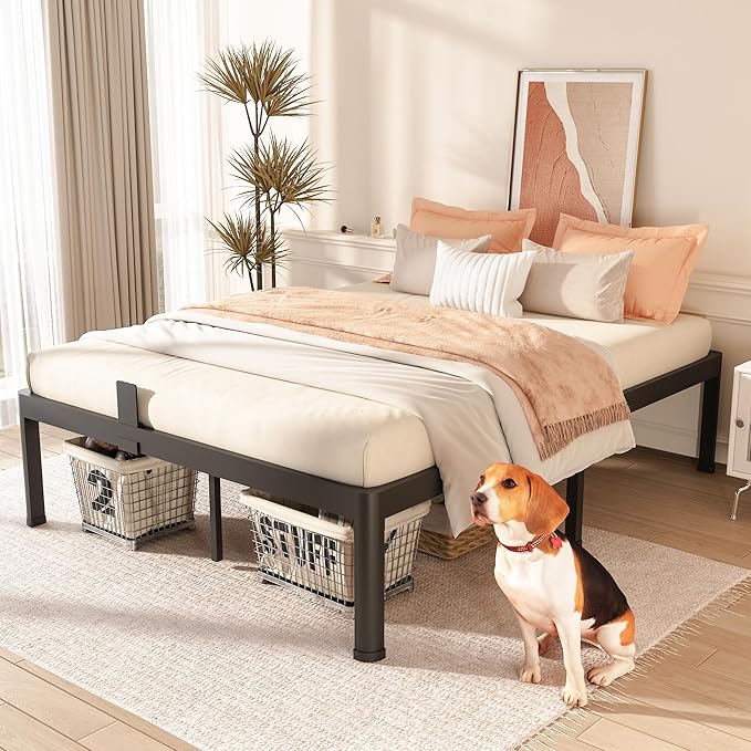 FUIOBYVV Full Size Metal Platform Bed Frame, 18 Inch High - Image 4