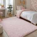 PAGISOFE Pink Rugs for Girls Bedroom 4x6 Ft Fluffy Cute Girls Room Decor by PAGISOFE