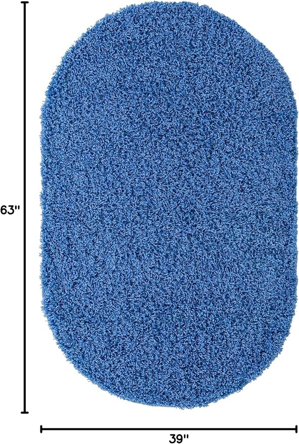 Unique Loom Solid Shag Collection Area Rug - Image 2