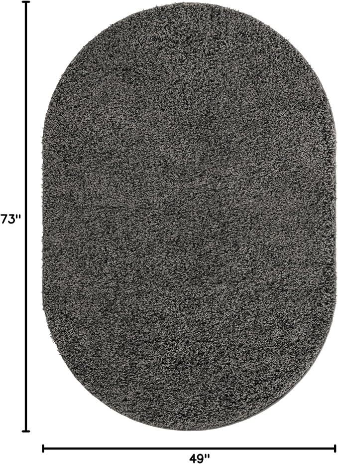 Unique Loom Solid Shag Collection Area Rug - Image 2