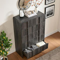 AMERLIFE Fluted 5 Drawer Dresser, Rounded Corners & Anti-Tip Design, Wood by AMERLIFE