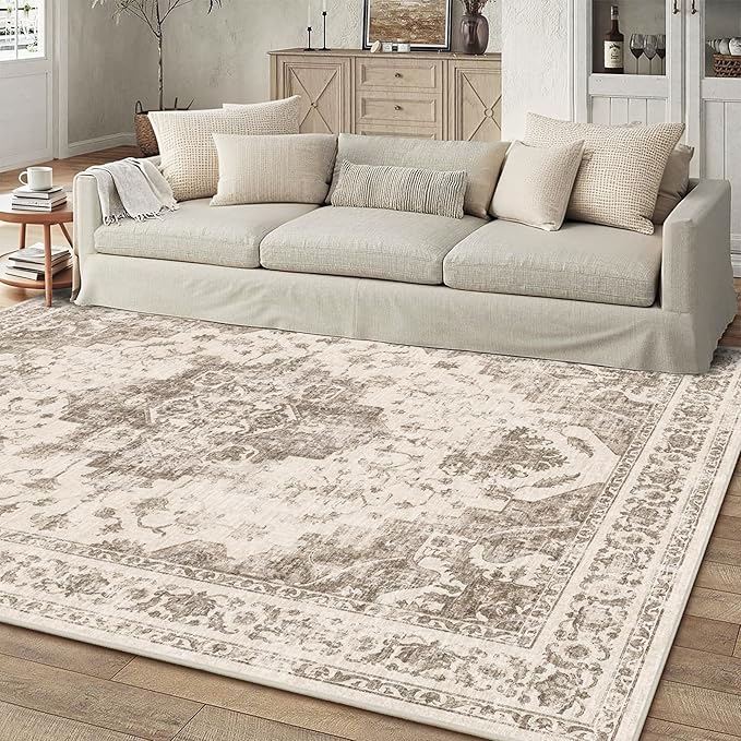 5x7 Vintage Washable Area Rugs Boho Medallion Large Distressed Retro Accent - Image 4