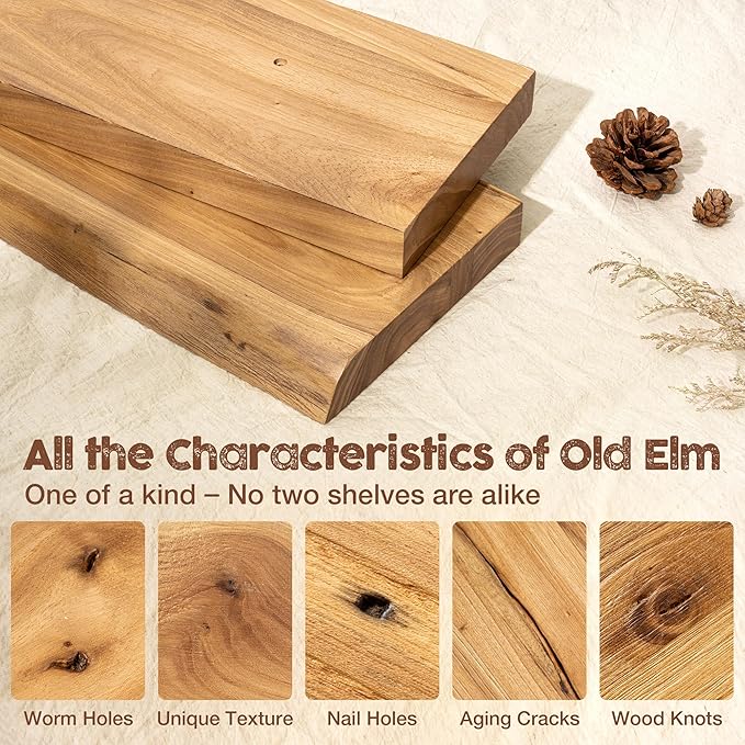 fuqing Live Edge Floating Shelves - Image 5