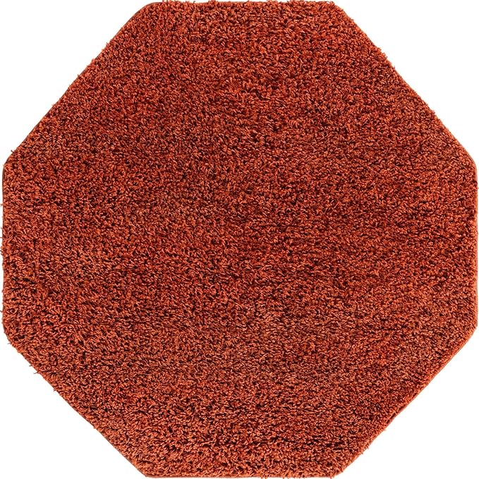 Unique Loom Solid Shag Collection Area Rug - Image 3