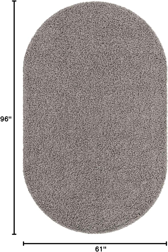 Unique Loom Solid Shag Collection Area Rug - Image 2