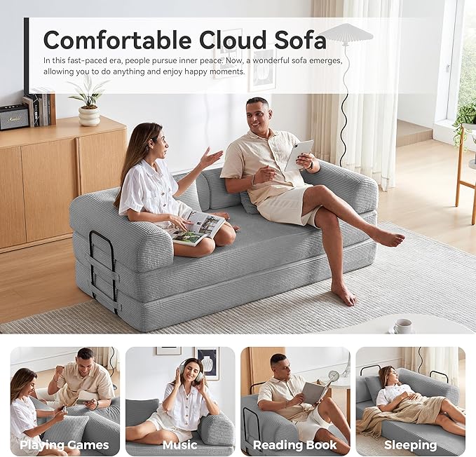 Convertible Sleeper Sofa Bed, Sleeper Sofa - Image 8
