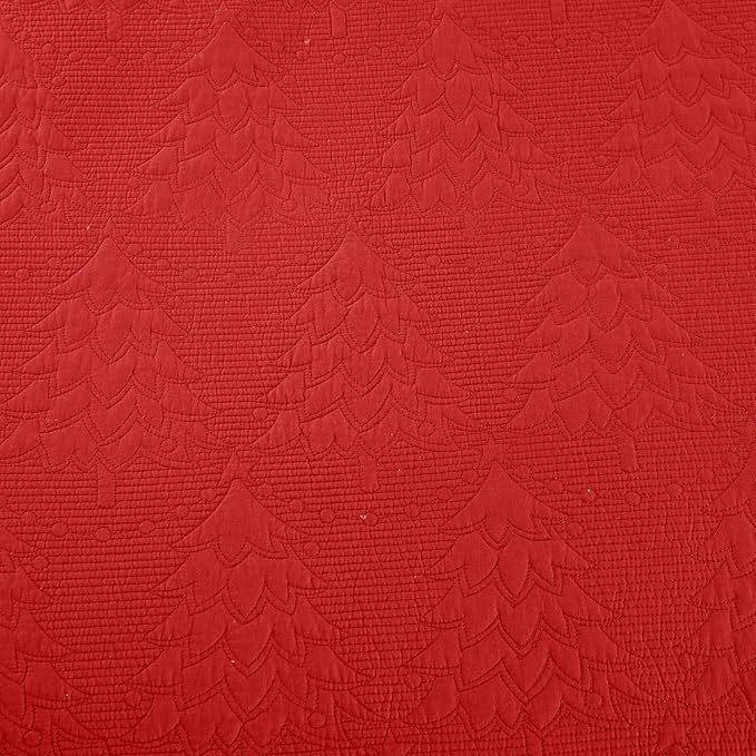 MarCielo 3-Piece Christmas Quilt 100% Cotton Oversized Bedspread Lightweight - Image 3