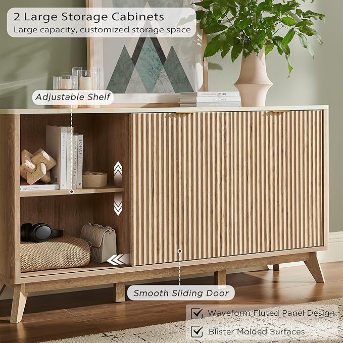 T4TREAM 60" Fluted Dresser - Image 4