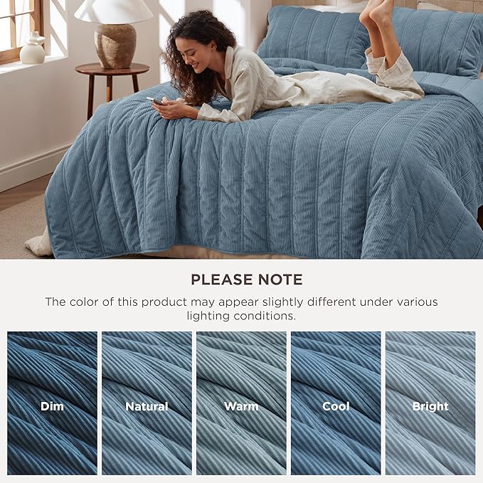 Bedsure Luxury Velvet Quilt Queen Size - Image 3