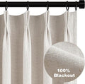 Topfinel 90 Inches Long Full Blackout Linen Curtains by Topfinel