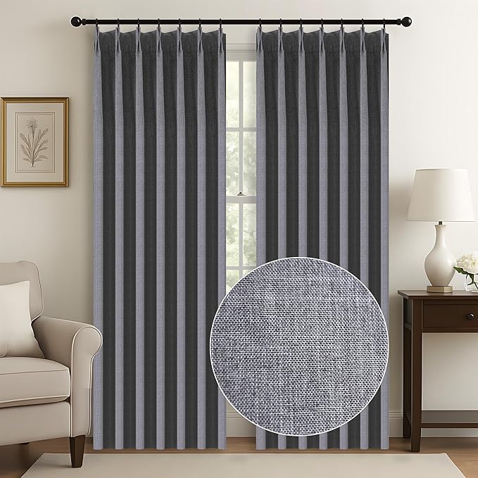 WdFour 42x63 Inch Pinch Pleated Blackout Curtains - Image 2