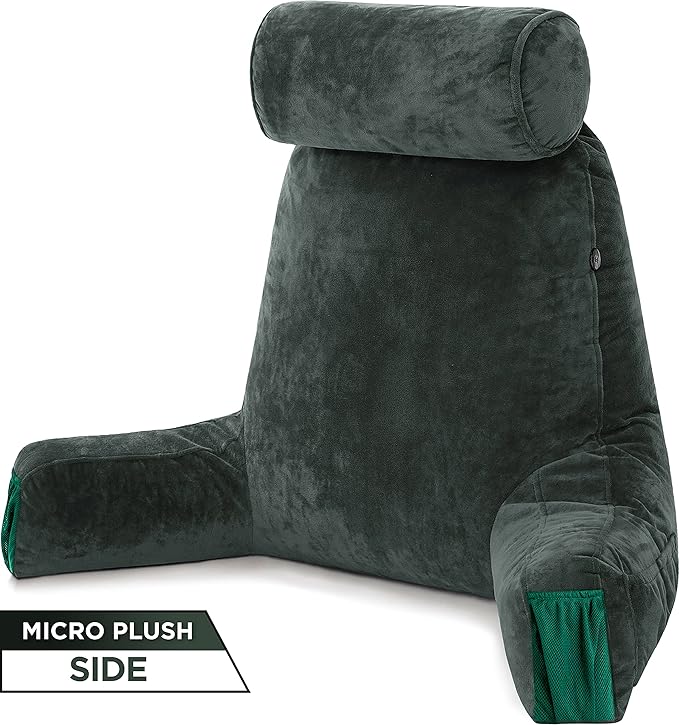 Husband Pillow Medium Aspen Edition Ramona Green, Sit Up Reading & Bed Rest - Image 6