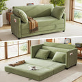 65" Loveseat Sleeper Sofa Bed, Chenille Convertible Floor Sofa Bed by kakuboohi