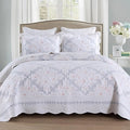 MarCielo 3-Piece 100% Cotton Oversized Bedspread Lightweight Quilt Coverlet by MarCielo