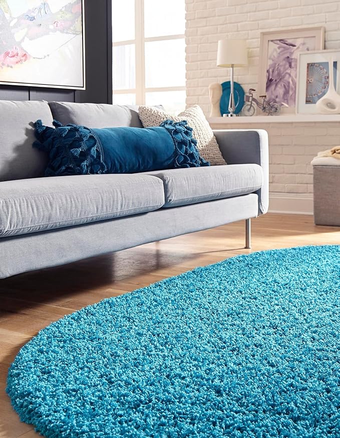 Unique Loom Solid Shag Collection Area Rug - Image 3