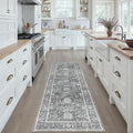 Blue 2x6 Runner Rug Hallway Non Slip Kitchen Vintage Distressed Long Carpet by PureCozy
