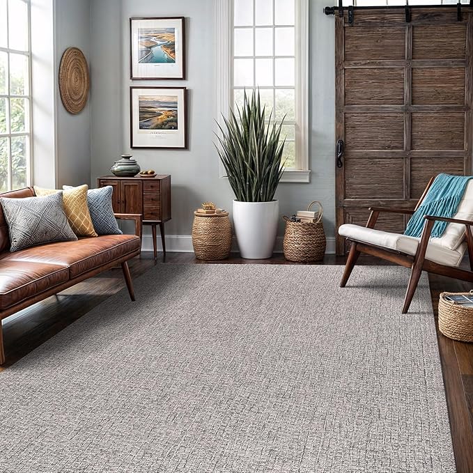 Easy Jute Rug 9x12 Indoor Outdoor Natural Rugs Solid Fiber Rug Woven Area Rug - Image 8