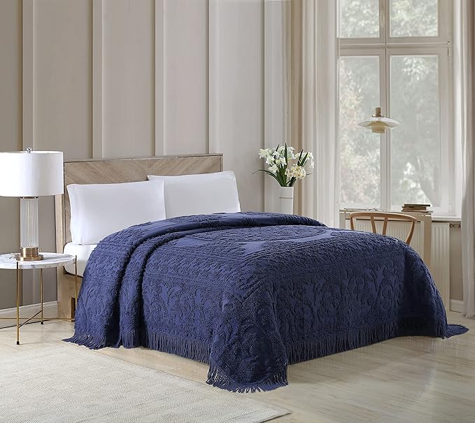 Beatrice Home Fashions Medallion Chenille Bedspread - Image 4