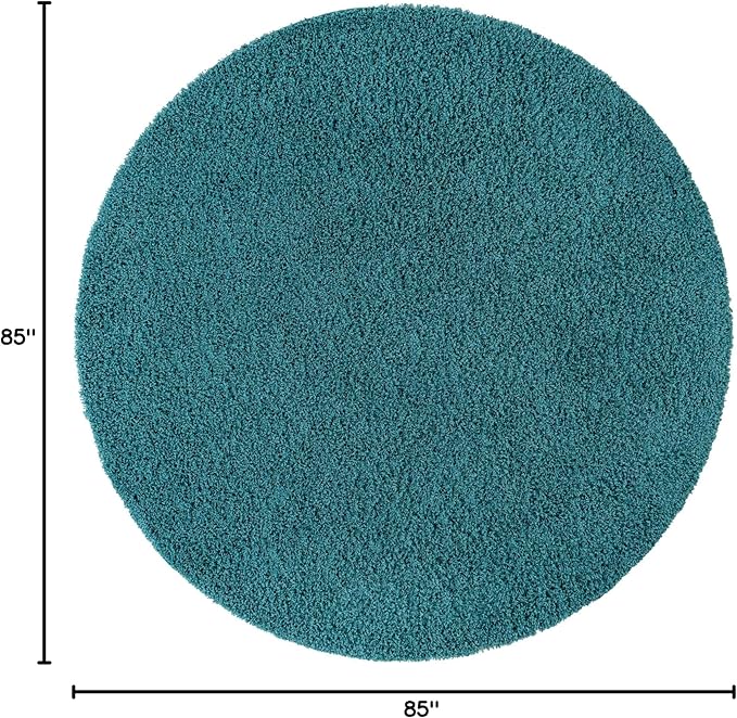 Unique Loom Solid Shag Collection Area Rug - Image 2