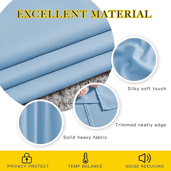 NICETOWN Blackout Draperies Curtains Panels - Image 4