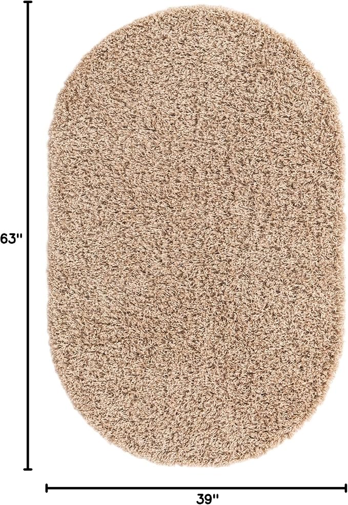 Unique Loom Solid Shag Collection Area Rug - Image 2