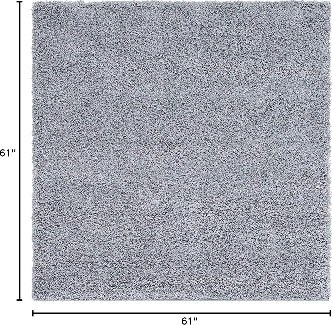 Unique Loom Solid Shag Collection Area Rug - Image 2