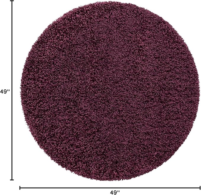Unique Loom Solid Shag Collection Area Rug - Image 2