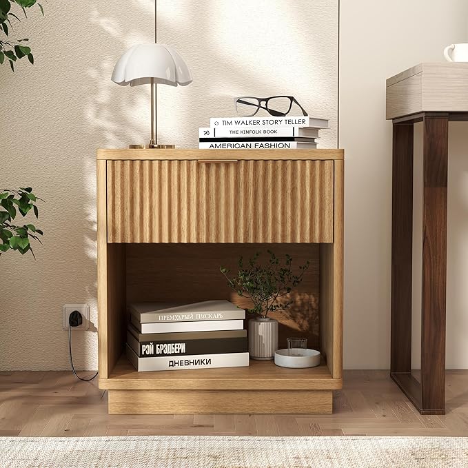 Miereirl Fluted Nightstands Set of 1 - Image 3