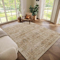 Washable 6x9 Area Rugs for Living Room, Boho Non-Slip Vintage Distress Large by Hedwior