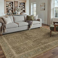 Brown 5x7 Area Rug Washable Vintage Carpet by PureCozy