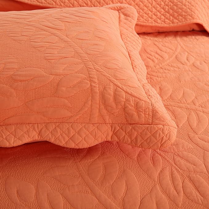 MarCielo 3-Piece 100% Cotton Oversized Bedspread Lightweight Quilt Coverlet - Image 7