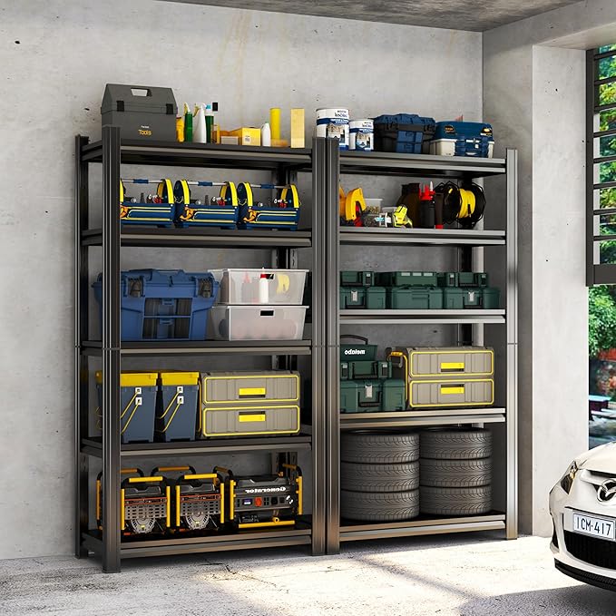Garage Shelves, Double-Layer Uprights, Thickened Shelves, Waterproof &Rustproof - Image 2