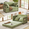 51" Loveseat Sleeper Sofa Bed, Chenille Convertible Floor Sofa Bed by kakuboohi