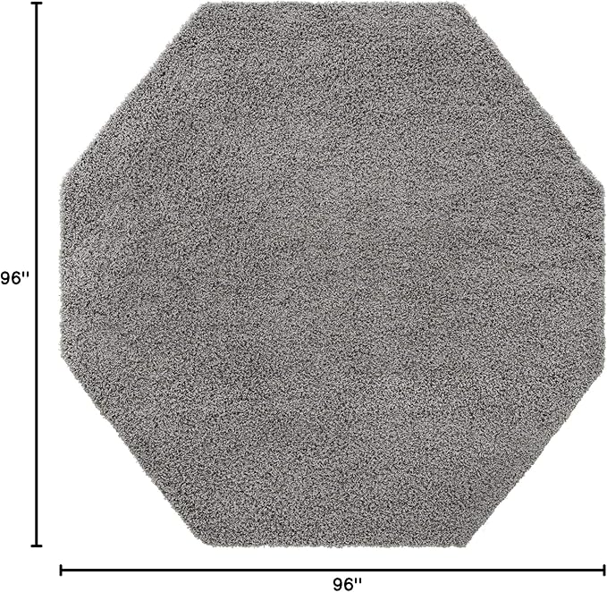 Unique Loom Solid Shag Collection Area Rug - Image 2