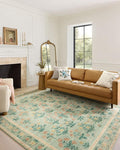 Loloi Rifle Paper Co. Eden Collection EDE-01 Mughal Rose Moss 2'-6" x 11'-6" by Loloi
